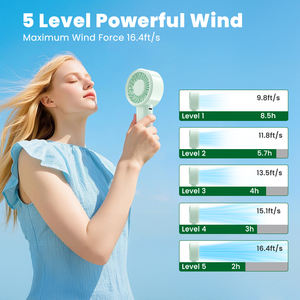 Ventilatore Elettrico Tascabile ad Alta Velocità, Mini Ventilatore da Tavolo Ricaricabile con Batteria da 2000mAh per Hotel, Camper e Uso Esterno - Product Image 3