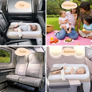 Inflatable Toddler Airplane <b>Bed</b> <b>Portable</b> Baby Travel <b>Bed</b> with Adjustable Safety Belt - Product Image 6