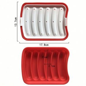 Moule de cuisson en silicone 6-en-1 de qualité alimentaire, nouveau design, pour saucisses et hot-dogs faits maison, OEM/ODM - Product Image 2