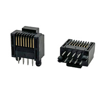 Conector Modular RJ45 de 8 Pines 8P8C para PCB, Macho/Hembra, Audio, Video, Ethernet, Molex, Negro, China