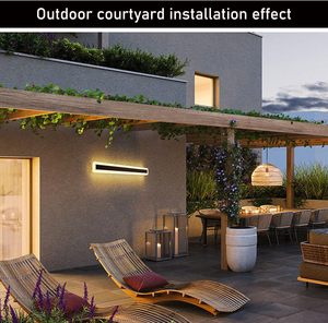 Lámpara de Pared Negra para Interiores y Exteriores, IP65, Impermeable, de Aluminio y Acrílico, para Jardín, Venta al Por Mayor - Product Image 4