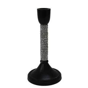 Vente en gros en vrac bougeoir de luxe en métal cristal coloré noir mat mort pour la décoration de la maison plateau moderne à plusieurs niveaux - Product Image 1