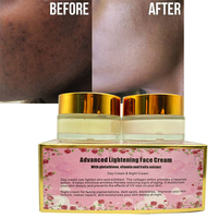 Crème éclaircissante pour le visage à logo privé OEM, avancée, avec niacinamide, collagène, acide kojique, pour éclaircir les taches brunes, correction des taches sombres, peau noire