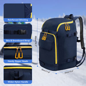 Sac de bottes de <span class=keywords><strong>Ski</strong></span> en plein air 50L sac à dos de voyage de grande capacité pour casque de <span class=keywords><strong>Ski</strong></span> lunettes gants Skis Snowboard et accessoires - Product Image 2