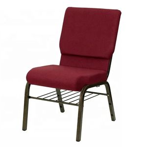 500 MOQ nuevo diseño barato Sillas Para La Iglesia Metal apilable entrelazado Silla de iglesia para salones de Iglesia mayoristas - Product Image 3