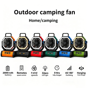 Ventilador de Camping F6 de 20000 mAh con Motor sin Escobillas, Control Remoto, Luz LED, Banco de Energía, Ventilador Silencioso para Oficina y Escritorio - Product Image 2