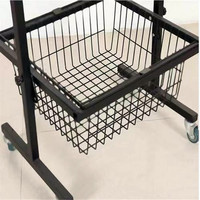 Étagère présentoir en fil d'acier multicouche, étagère présentoir moderne pour panier en treillis métallique d'épicerie à vendre