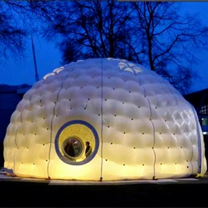 Tente dôme gonflable de haute qualité Exportation vers l'Europe Tente de camping gonflable semi-circulaire Tente à bulles gonflable avec 2 tunnels - Product Image 1