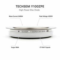 Diode à capsule TECHSEM Y100ZPE 6490A 4200V ZT100cT de type disque pour chauffage par induction