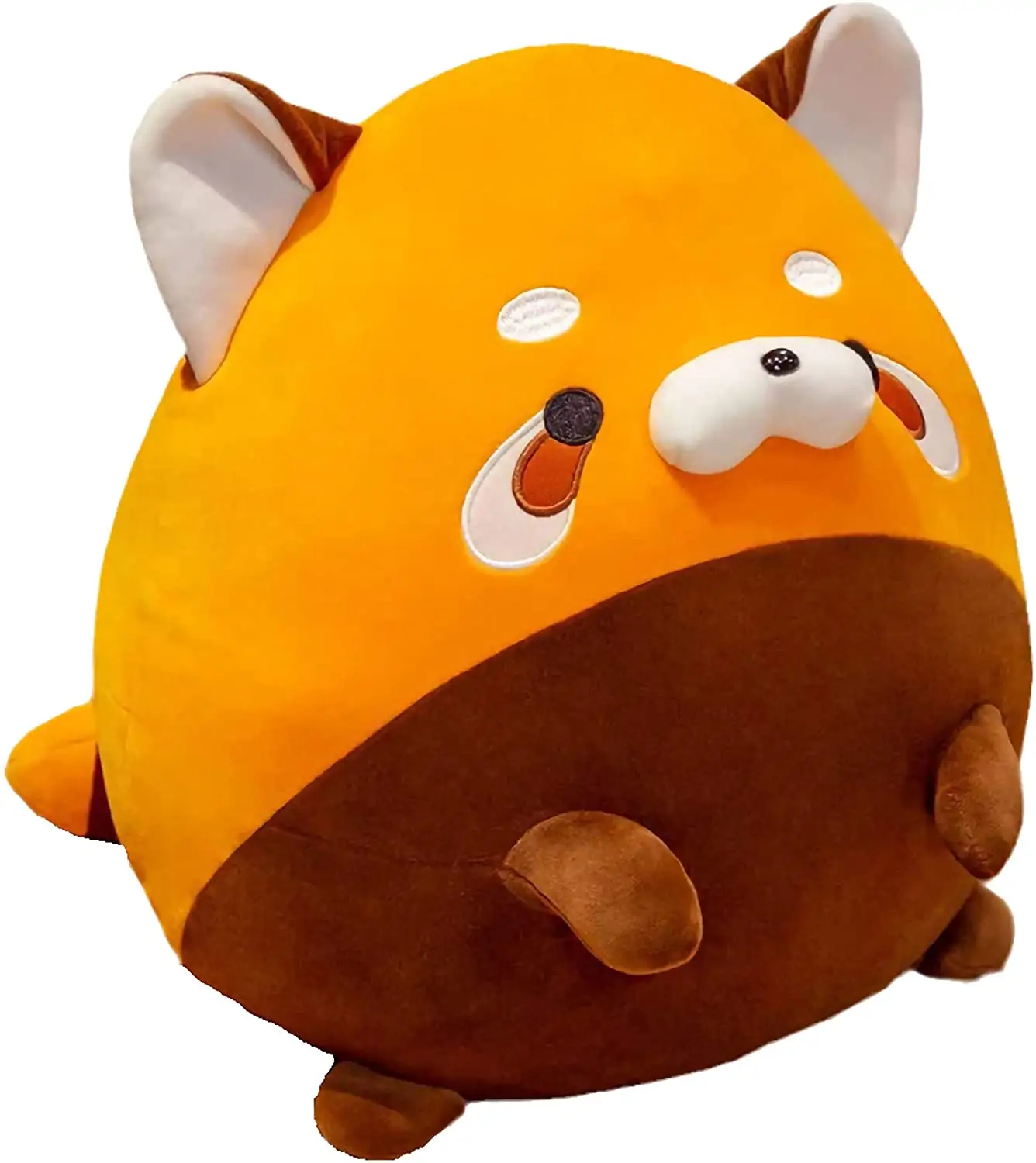 Amazon Hot Sell 28Cm Orange Cuddly Chubby Raccoon Stuffed Animal Creative Gift Plush Toy Raccoon Plushies Raccoon Plush Pillow