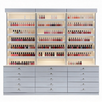 Meuble mural en bois sur mesure Solon pour vernis à ongles, présentoir de vernis pour spa
