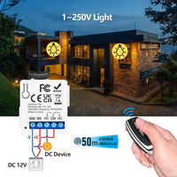 Interruptor de Control Remoto Inalámbrico Automático con Código de Aprendizaje de 433mhz, DC 12V 1CH 10A, Relé RF, LED, Cerradura Electromagnética para Puerta de Garaje