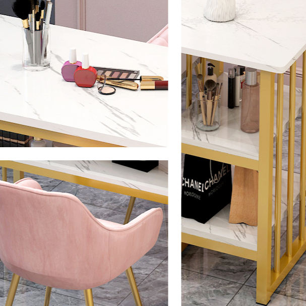 木製モダンサロンネイルテーブルとチェアセットマニキュアテーブル