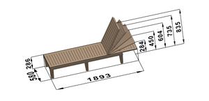 Fransız tarzı şezlong bahçe mobilyaları şezlong sandalye - Product Image 6