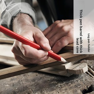 Lápices de Marcado Octogonales para Carpintería - Punta Plana de Núcleo Grueso - Duraderos y Resistentes a la Rotura - Materiales de Arte - Product Image 3