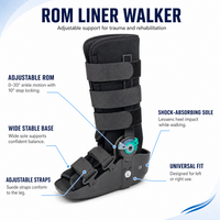 Botte de marche orthopédique réglable ROM Air Cam Walker pour la récupération post-opératoire des entorses de la cheville et des fractures, avec semelle antidérapante