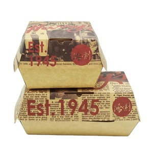 Custom Take Away Hamburger Paper Container Disposable Delivery Burger Box
