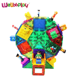 10 Uds bloques de construcción magnéticos de ladrillos grandes para niños bloques de construcción juego de azulejos magnéticos para niños - Product Image 2