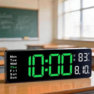 Display Week Temperature Calendar Alarm <b>Clock</b> <b>LED</b> Digital Table Desk <b>Clock</b> Reloj De Pared Remote Control Digital <b>Wall</b> <b>Clock</b> - Product Image 1