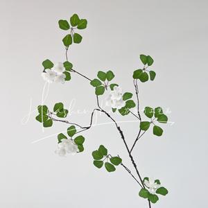 Branche de fleur rose artificielle en soie, haute simulation, pour décoration intérieure et accessoires de mariage - Product Image 4