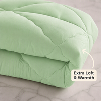 Couette brodée d'hiver 100% coton duvet écologique douce pour la peau, ensemble de literie pour lit double