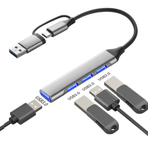 Base de Expansión USB 3.0 de Fábrica para Comercio Exterior, Adaptador Tipo-C Multifunción de 4 Puertos, Estación de Acoplamiento - Product Image 5
