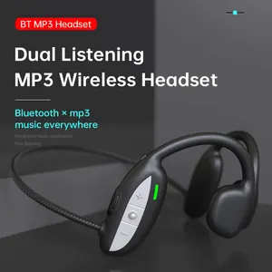 OEM Dual Mode Music Play Portable Mini Wireless Earphone Handsfree Waterproof Sport Bluetooth MP3 Audio Player with Headphone