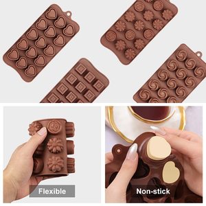 Molde <span class=keywords><strong>de</strong></span> <span class=keywords><strong>Silicona</strong></span> <span class=keywords><strong>para</strong></span> Chocolate Personalizado, Libre <span class=keywords><strong>de</strong></span> BPA, Forma Geométrica, Molde <span class=keywords><strong>de</strong></span> <span class=keywords><strong>Silicona</strong></span> 3D con Forma <span class=keywords><strong>de</strong></span> Rosa <span class=keywords><strong>para</strong></span> Chocolate - Product Image 3