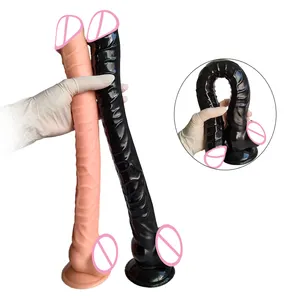 Gode Long avec ventouse de 40cm, gode Anal Vaginal, Masturbation féminine, gode noir, pénis réaliste, jouets sexuels pour femmes et hommes