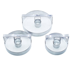 Herramienta para hornear DIY en casa, mango de Metal, acero inoxidable, redondo, 3,3 ", 3,3 pulgadas, cortador de rosquillas - Product Image 2