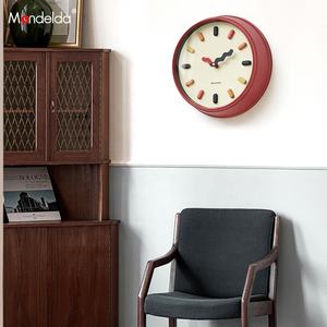 Reloj de Pared Mandelda con Marco Dorado para Decoración de Sala de Estar, Reloj de Madera de Estilo Vintage con Manecillas Acrílicas, Reloj Moderno Silencioso DIY - Product Image 4