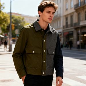 Veste coupe-vent à capuche surdimensionnée pour homme, brodée sur mesure, automne-hiver, coton épais et chaud, 3XL - Product Image 3