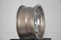 Rines de Aleación para Todoterreno con Acabado Plateado Mecanizado y Detalles en Bronce, 15/16/17 Pulgadas, 5x114.3/6x139.7, para Camionetas 4x4