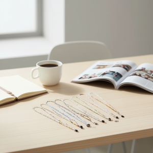 Sangle de lunettes en cristal de marque Z, 70 cm, accessoire de mode léger pour lunettes - Product Image 4