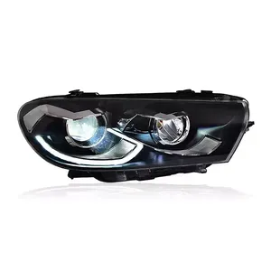 Estilo de coche para Volkswagen <span class=keywords><strong>Scirocco</strong></span> LED <span class=keywords><strong>faro</strong></span> 2008-2016 <span class=keywords><strong>Scirocco</strong></span> lámpara de cabeza LED DRL lente de proyector haz alto accesorios para automóviles - Product Image 1