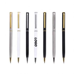 Custom Golden Touch <b>Pen</b> - Ballpoint in White, Black, Metallic, with Gold Accents, Ideal for Gifts & Office - Product Image 1