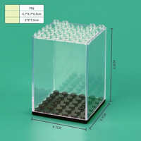 Série de micro-blocs de construction mignons, jouet de puzzle DIY en plastique ABS, boîte de présentation en acrylique pour les 14 ans et plus, sans figurine