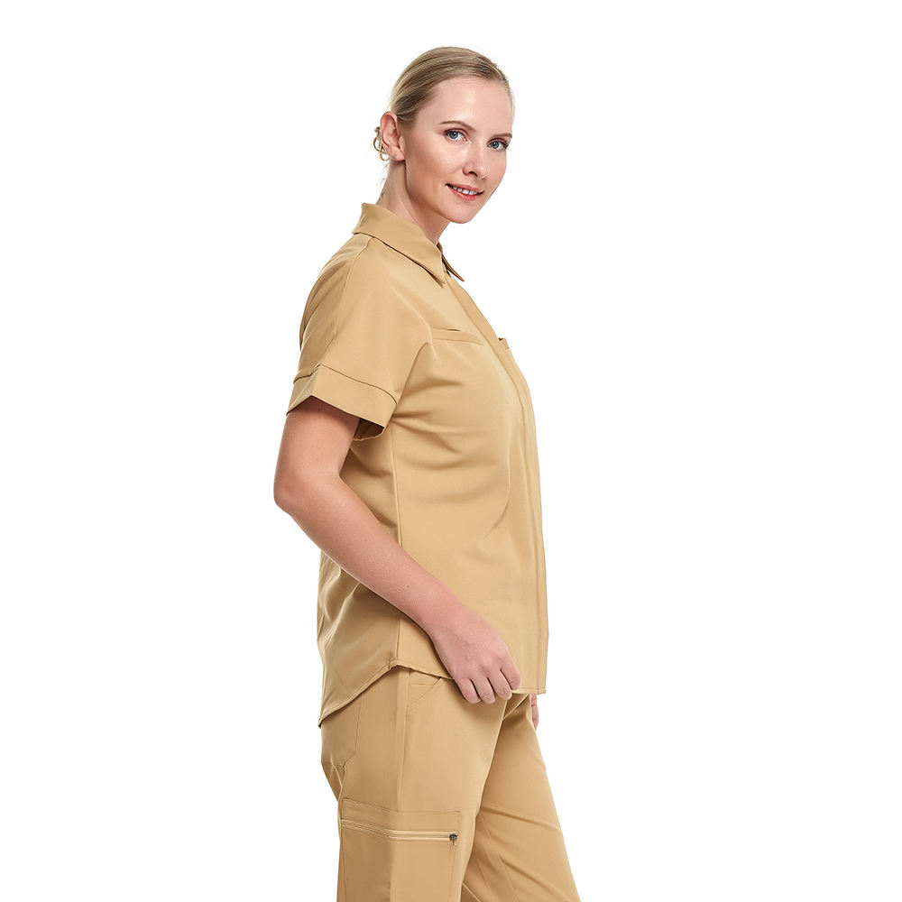 ZX Custom Women Nurse Scrubs Uniforms Sets Short Sleeve Medical