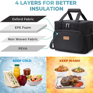 Gray Luxury Large Foldable Portable Insulated Waterproof Lunch Bag Soft <strong>Cooler</strong> Tote Oxford <strong>Material</strong> Custom Large <strong>Cooler</strong> Bag 15L - Product Image 6
