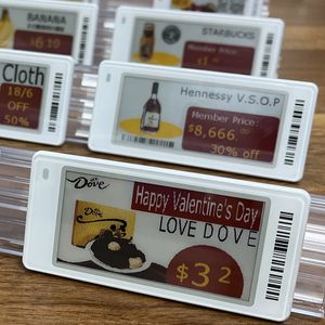 Système d'étiquettes électroniques de rayon (ESL) en gros OEM/ODM de 2,66 pouces, 4 couleurs, pour supermarché, étiquettes de prix numériques sans papier à encre électronique pour magasin - Product Image 1