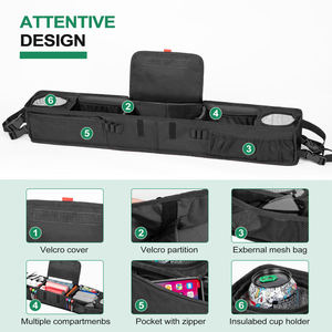 Organisateur de coffre de voiture de golf pliable au design moderne, panier de rangement avant en nylon pour voiturette de golf avec porte-gobelets isothermes - Product Image 4