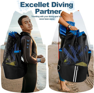 Nouveau sac de plage en filet pour la plongée sous-marine, sac à dos en filet pour l'équipement de plongée sous-marine et de plongée avec tuba - Product Image 3