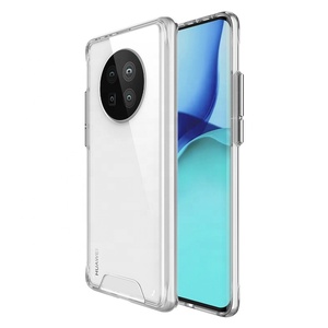 Preuve de <span class=keywords><strong>chute</strong></span> <span class=keywords><strong>Anti</strong></span> Jaune Doux TPU Dur Acrylique Clair Téléphone Spatial Pour Huawei Mate40 PRO couverture arrière Transparente - Product Image 1