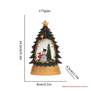 Lanterne de Cabine Téléphonique Lumineuse Rouge de Noël <span class=keywords><strong>Vintage</strong></span> Bonhomme de Neige Figurine de Père Noël Décoration de Cabine Téléphonique pour la Saison des Vacances - Product Image 5