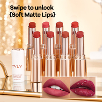 TVLV OEM ODM OBM Vente en gros directe d'usine Maquillage Cosmétique Teinte à lèvres Brillante Imperméable Longue tenue Végane Rouge à lèvres mat