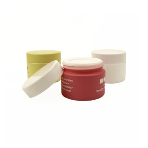 Cosméticos de embalaje azul crema de porcelana de ópalo blanco frascos de vidrio 50g de vidro <span class=keywords><strong>fosco</strong></span> olla cosmtique con la Tapa amarilla - Product Image 6