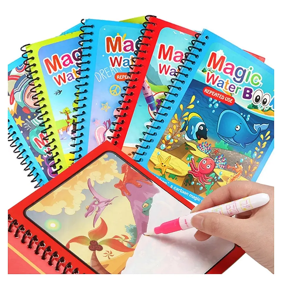 Nuevos libros de dibujo de agua para niños, libros para colorear, juguetes de pintura para niños, cumpleaños, Navidad, regalo de Año Nuevo para niños y niñas
