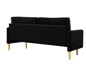 65-inch Square Minimalist Velvet <b>Sofa</b> <b>Bed</b> Set Metal Legs Complete Memory Foam Cushions for Hotel Villa Living Rooms Bedrooms - Product Image 6