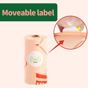 Sacs à déjections canines biodégradables personnalisés, directement de l'usine, épaisseur 1,4, en soie EPI, pour extérieur, rose lotus, rose losange - Product Image 6