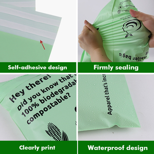 Biodegradable Packaging Custom Logo Eco Friendly Compostable Plastic Poly Mailing Shipping Biodegradable Pink Packaging Mailer Bag
